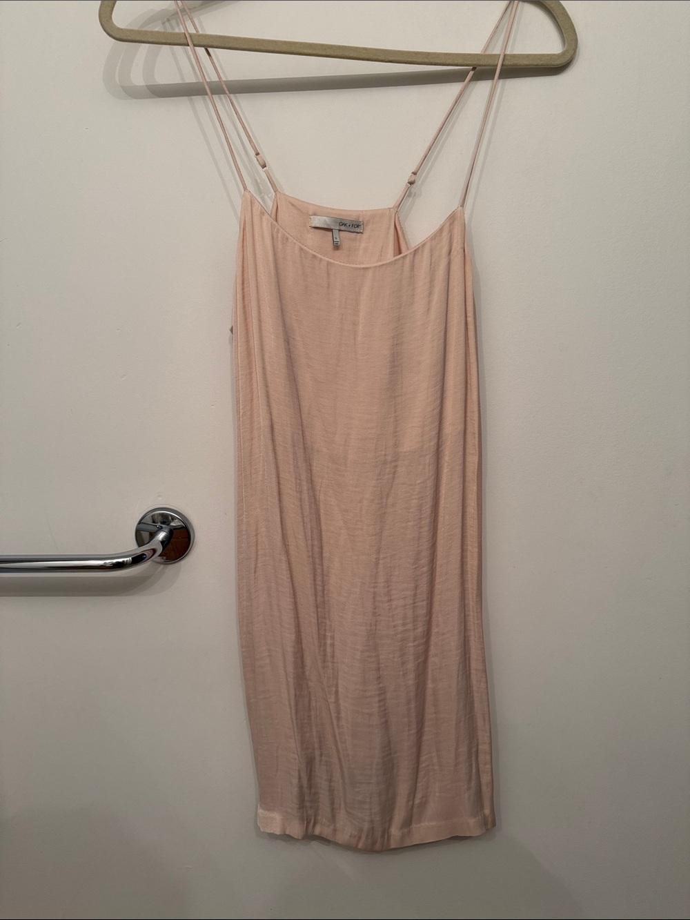 OAK + FORT Blush Pink Mini Slip Dress